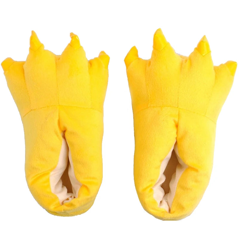 Kids Dinosaur Slippers - Cozy Animal Paw House Shoes for Boys & Girls | Cartoon Stitch Design