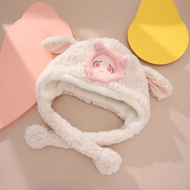 Outdoor Warm Cute Jumpy Ear Winter Hat Kids Hoods Hat