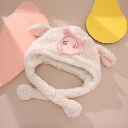 Outdoor Warm Cute Jumpy Ear Winter Hat Kids Hoods Hat
