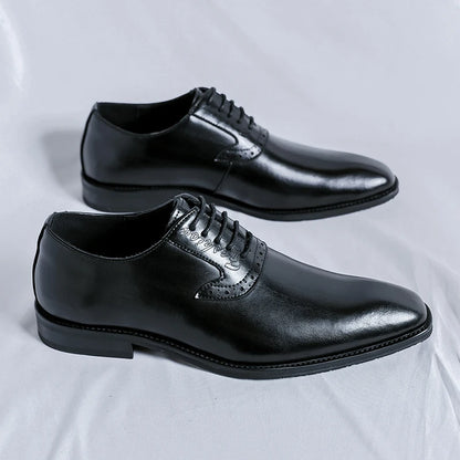 Handmade High Quality Custom Men Original Pu Leather Shoe Groom Wedding Gentleman Men's Casual Dress Oxford Office Shoes