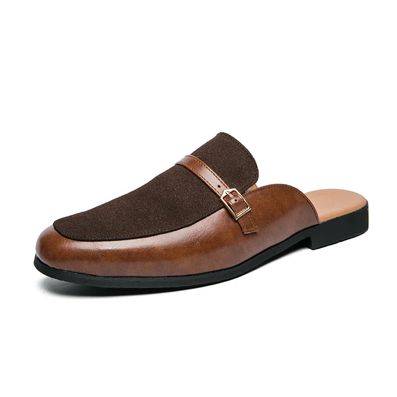 Size 38-48 Fashion Design Comfortable Summer Backless Dress Shoes Men Mules Casual Home Slippers
