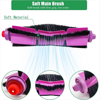 For Eureka J12Ultra / J12 Ultra, for Midea V12 Vacuum Cleaner Main Side Brush Filter Mop Bags Replacement Parts