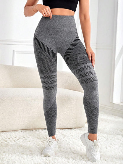 European and American hot selling seamless hip lifting fitness pants belly contracting tight high waist peach hip yoga pants