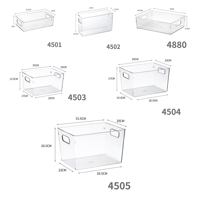 Enlarge 40cm Long Transparent Box Narrow Long Square Storage Box 15cm Wide Water-tight Drawer Finishing