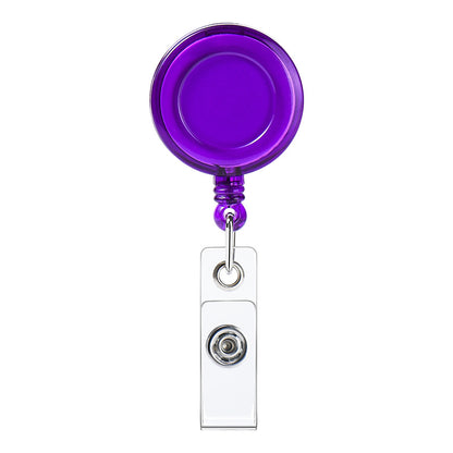 Transparent Easy Pull Buckle Doctor Nurse Breast Card Certificate Card Case Anti-loss Clip Buckle Meal Card Work Card Transparent Color Retractable Buckle