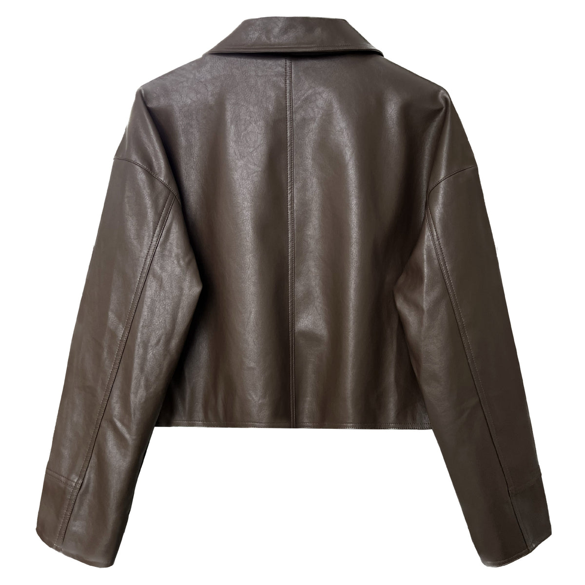 cool handsome high sense ~ lapel leather coat women's spring and autumn Hong Kong style PU leather jacket motorcycle top trendy 9595