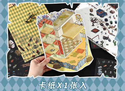 Infeel.Me Extra Large Scenery Stickers Today's Business Hours Open - Part Twelve DIY Journal Scene Stickers