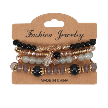 European and American Cross-Border Hot-Selling New Bohemian Bracelets Creative Tassel Multi-Layer Beaded Bracelets Fashion Jewelry