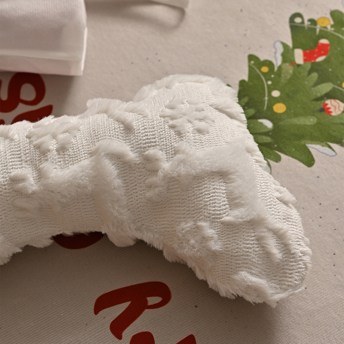 Temu Spot Delivery Cross-Border Christmas Socks European and American Christmas Holiday Decoration Socks Embroidered Plush Socks Source Factory