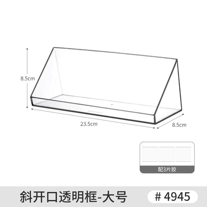 Desktop Wall Hanging Storage Box with Transparent Acrylic Cosmetics Bathroom Stationery Station Kitchen Storage Rack Bedside