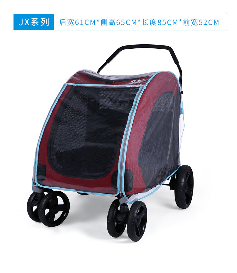 Dodopet Universal Pet Stroller Rain Cover Stroller Raincoat Dog Stroller Rain Cover Warm and Weatherproof