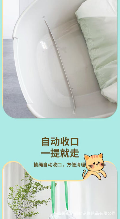 Automatic Cat Litter Box Shovel Bag, Thickened Cat Litter Bag, Smart Cat Toilet Special Liner, Cleaning Garbage Bag for Pet Cats