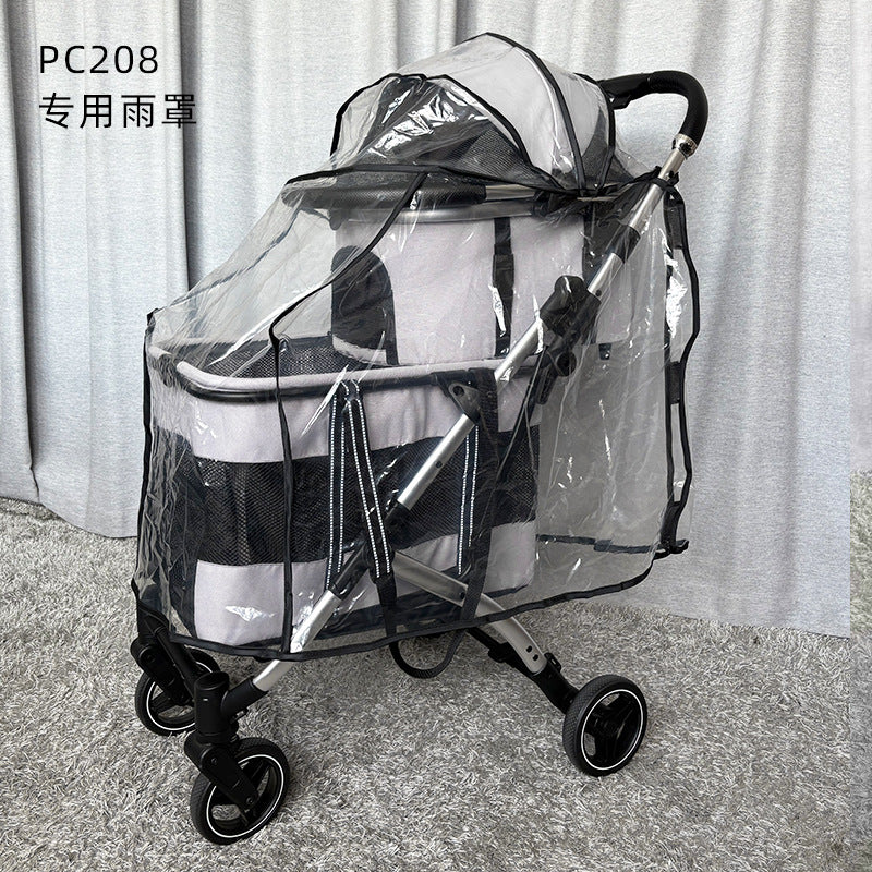 Outdoor Pet Cart Rain Cover Eva Transparent Cart Poncho Rainproof Warm Dog Cart Raincoat Windproof Cover Wholesale