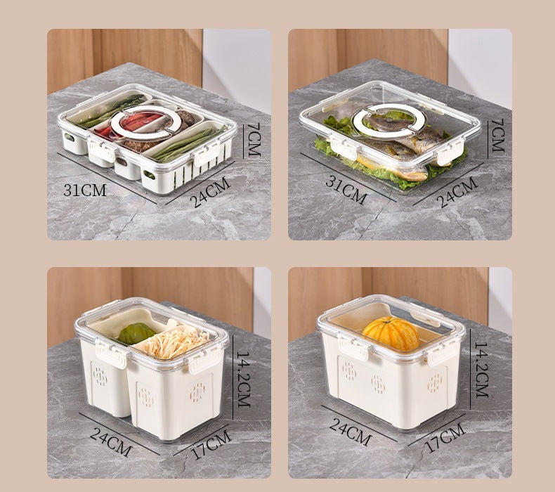 Fresh-Keeping Box Plastic Storage Thickeneded Refrigerator Dust-Proof Finishing Household Artifact Special Kitchen New Plastic Box