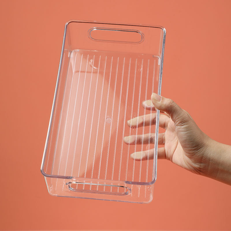 Desktop Storage Box Small Miscellaneous Stationery Sticky Notes Handbook Pencil Transparent Narrow Long Storage Storage Box