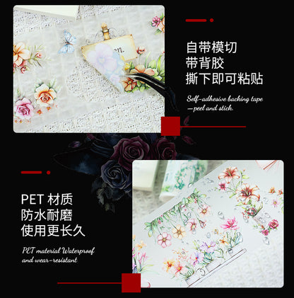 Foreign Trade Cross-Border Hot-Selling Halloween and Christmas Planner Materials DIY Decoration No-Cut Die-Cut Pet Planner Tape