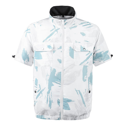 Cross-border Direct Supply Summer Cooling and Heat Prevention Air-conditioning Clothing Clothes with Fan Short-sleeved Vest Outdoor Sunscreen Work Wear