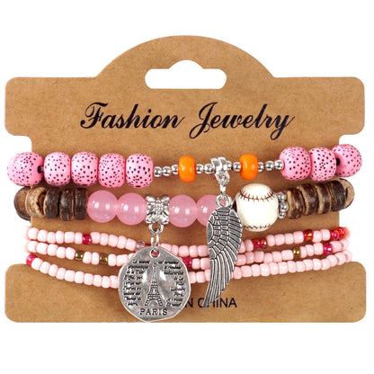 European and American Cross-Border Hot-Selling New Bohemian Bracelets Creative Tassel Multi-Layer Beaded Bracelets Fashion Jewelry