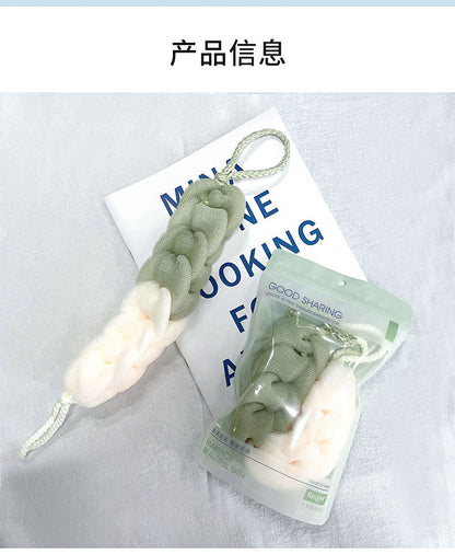 Long Bath Sponge Scrubber, Bubble Bath Ball, Comfortable Bathing Flower Ball, Exfoliating and Skin-Softening