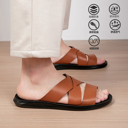 Men's New Style Summer Fashion Soft-Soled Non-Slip Sandals, Cross-Border Large Size Slippers, Wear-Resistant, European Sizes 39-47