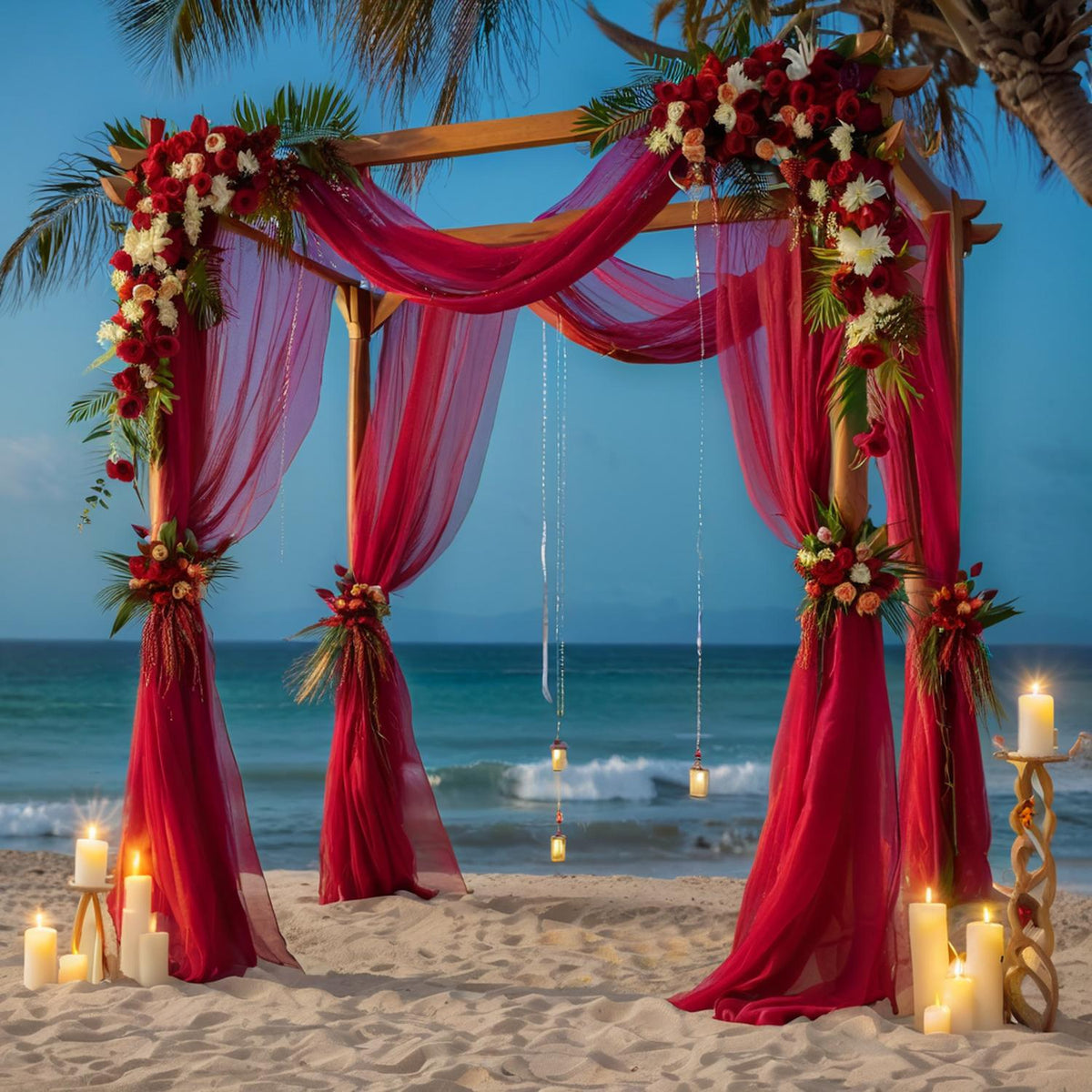 Wedding gauze curtain white gauze cross-border outdoor gauze curtain scene background decoration party wedding gauze wedding arch