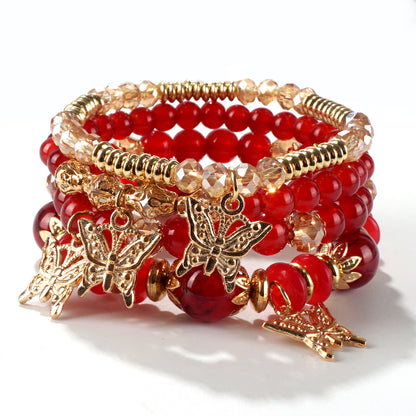 European and American Cross-Border Hot-Selling New Bohemian Bracelets Creative Tassel Multi-Layer Beaded Bracelets Fashion Jewelry