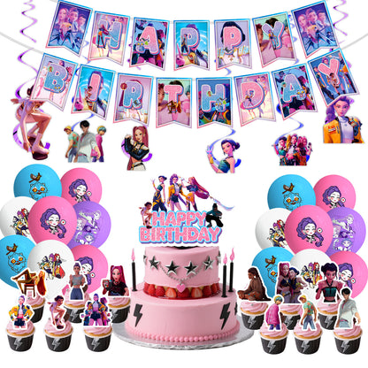 Amazon's New Pop Hunter Witch Group Theme Birthday Party Supplies Set Paper Plate Tissue Tablecloth Decoration