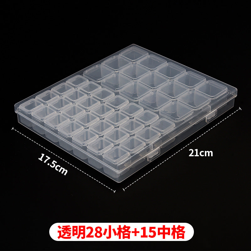Jewelry Box Jewelry Storage Box Anti-oxidation Box Earrings Card Transparent Multi-compartment Portable Multifunctional Storage Box