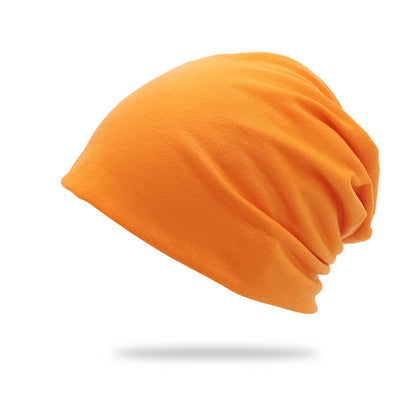Cross-Border New Style Solid Color Slouchy Beanie, Popular Double-Layer Pullover Hat, Thin Postpartum Hat, Cold Weather Hat Wholesale