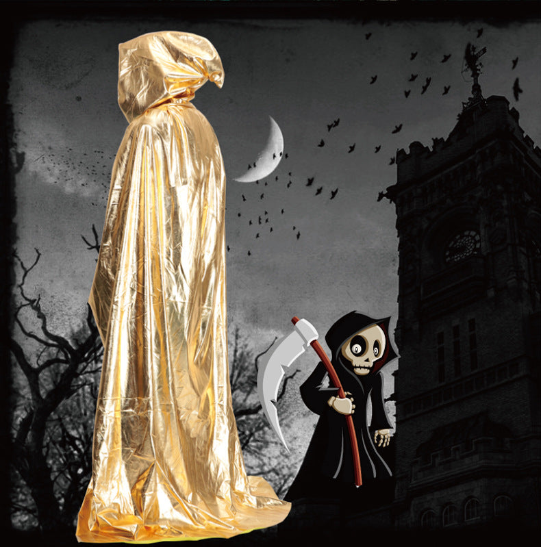 Halloween Costume Adult cosplay Death Cloak Performance Costume Black Wizard Robe Cloak Vampire