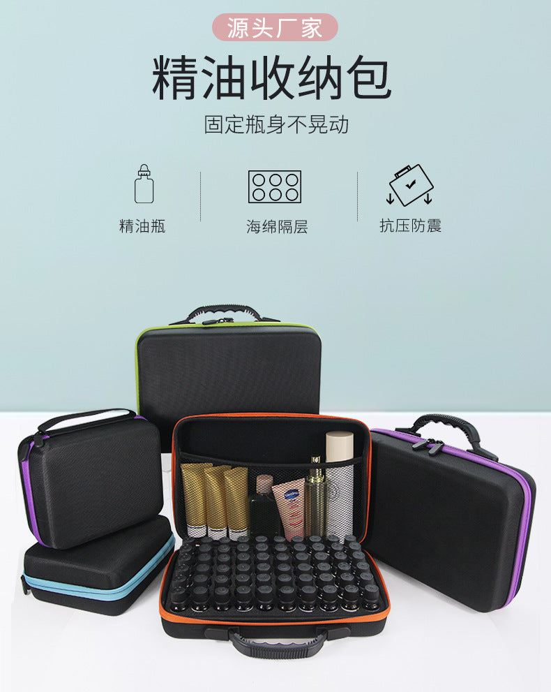 Wholesale 30/60 10ml portable EVA essential oil bag portable large capacity shockproof essential oil bottle storage bag