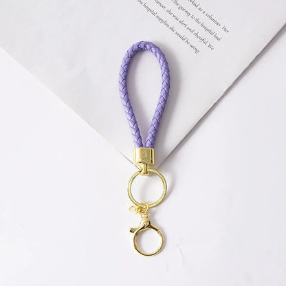 Wholesale Braided Leather Rope Keychain Car Keychain Key Ring Pendant Doll Accessories Event Small Gifts Wholesale