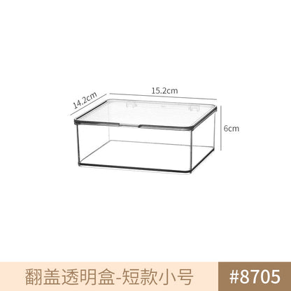 Storage box with lid storage box transparent acrylic kitchen cosmetics sundries station snacks toys clothes books