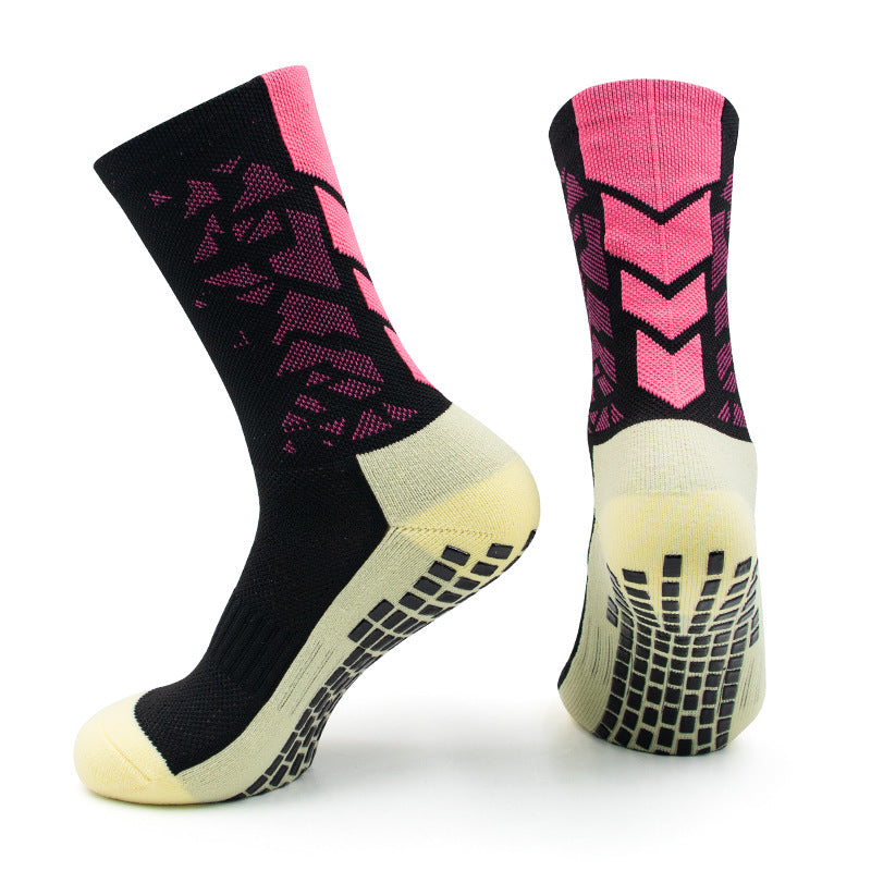 Spring and Summer Adult Professional Football Socks, Training Non-Slip Socks, Towel Bottom Sports Socks, Mid-Tube Dotted Socks, Factory Wholesale
