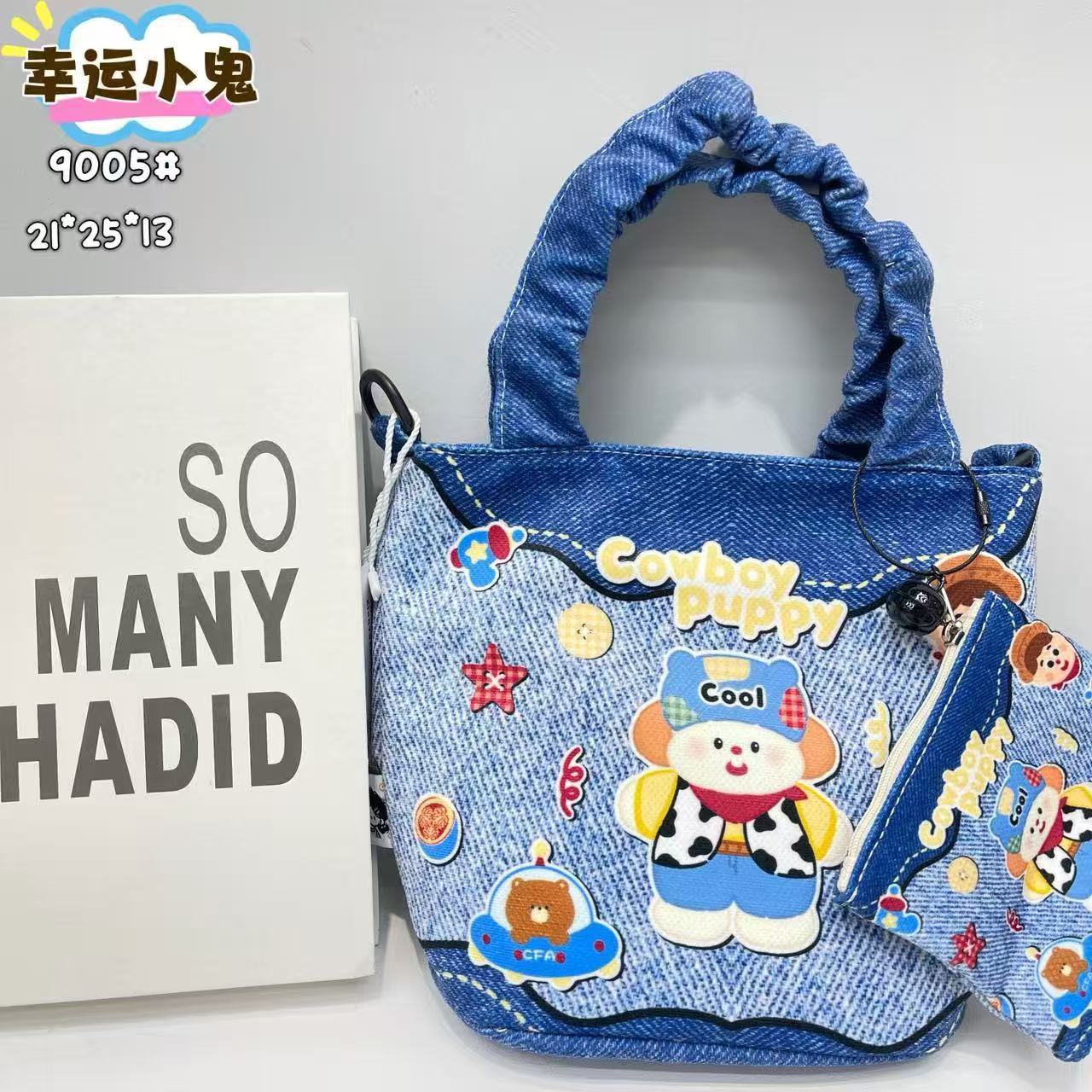 In-Stock New Small Cloth Bag Ins Cute Cartoon Women's Summer Cloth Bag Handbag Casual Tote Bag Upgrade