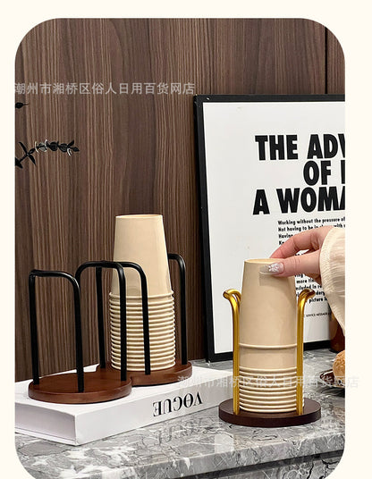 High-value Paper Cup Holder Disposable Cup Taker Desktop Coffee Table Storage Rack Tea Cup Coffee Cup Cup Holder