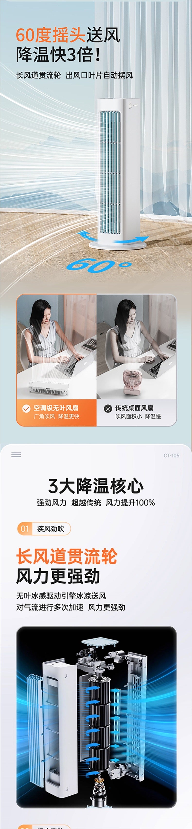 Wall-Mounted Air Conditioning Fan, Electric Cooling Fan for Dormitory, Bed, Office, Silent Cooling, Desktop, Kitchen, Wall-Mounted, Cross-Border