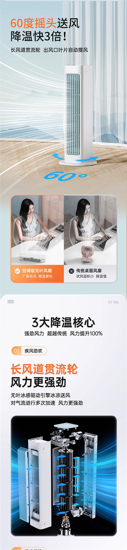 Wall-Mounted Air Conditioning Fan, Electric Cooling Fan for Dormitory, Bed, Office, Silent Cooling, Desktop, Kitchen, Wall-Mounted, Cross-Border