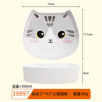 Cross-border cute cute neck protection pet bowl drinking bowl food bowl cat eating bowl is not easy to knock over cat bowl cat food bowl