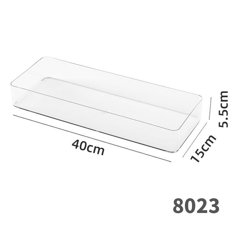Enlarge 40cm Long Transparent Box Narrow Long Square Storage Box 15cm Wide Water-tight Drawer Finishing
