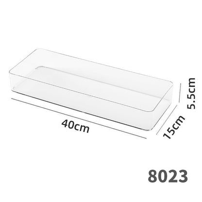 Enlarge 40cm Long Transparent Box Narrow Long Square Storage Box 15cm Wide Water-tight Drawer Finishing