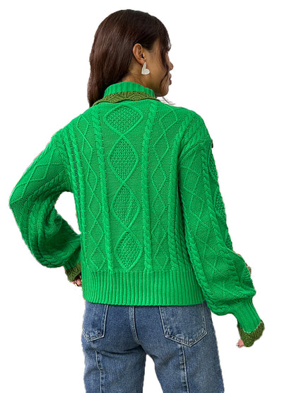 Amazon 2023 new Christmas half turtleneck sweater women's autumn and winter ruffled twisted pullover sweater women