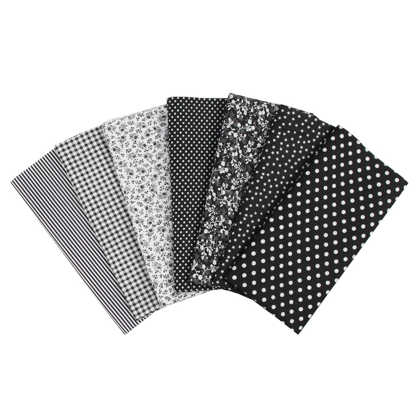 7 Color Patchwork Cloth Group Plain Flower Cloth Broken Plaid Dot DIY Cotton Small Fresh Plant Printing Cloth