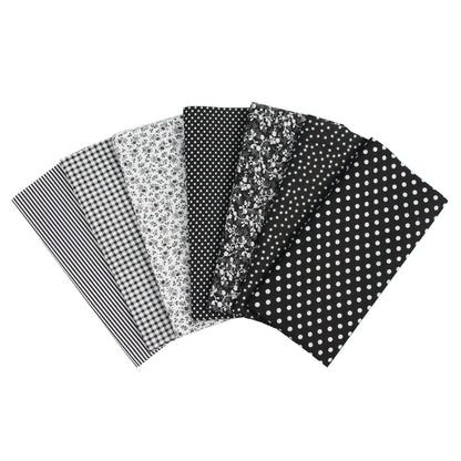 7 Color Patchwork Cloth Group Plain Flower Cloth Broken Plaid Dot DIY Cotton Small Fresh Plant Printing Cloth