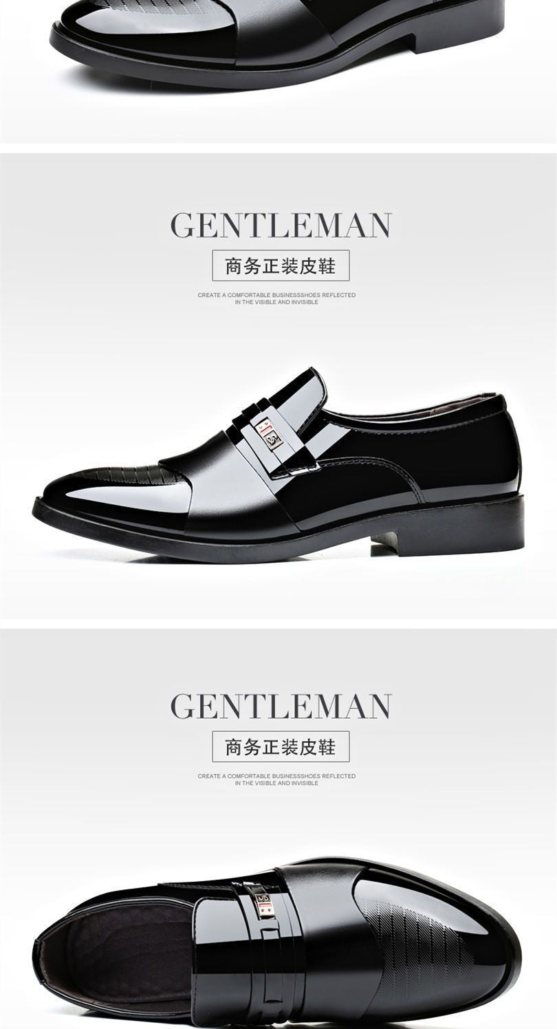 [100% cowhide] special clearance processing suit men's leather shoes thick bottom authentic cowhide shoes men's shoes dad shoes