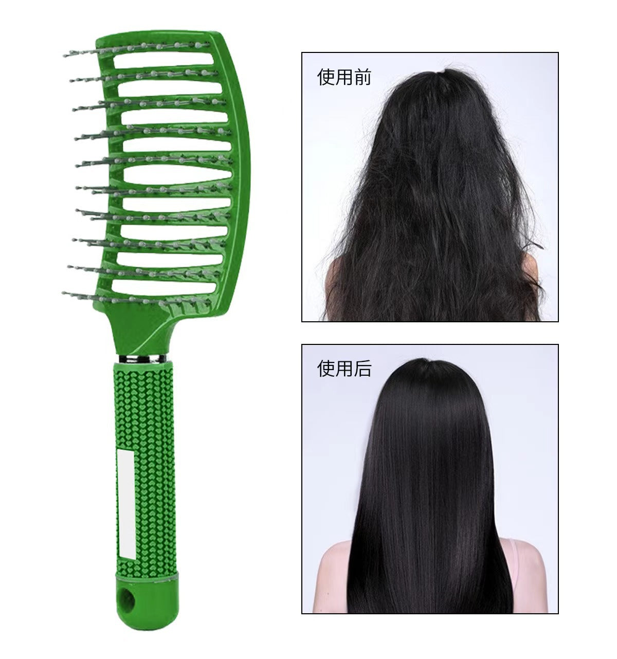 Cross-border Hot Pig Mane Big Bend Comb Fluffy Curly Hair Styling Comb Anti-static Hair Comb Home Hair Massage Comb