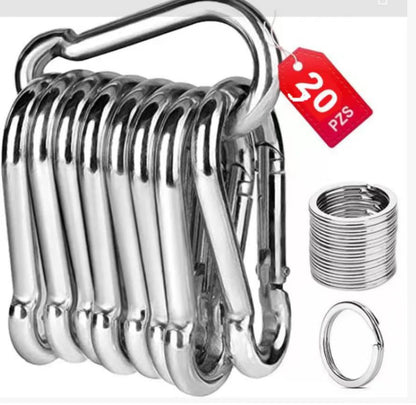 Safety Buckle, Climbing Buckle, Stainless Steel Lock, Spring Safety Ring, Outdoor Rock Climbing Accessories, Factory Direct Sales, Safety Hook