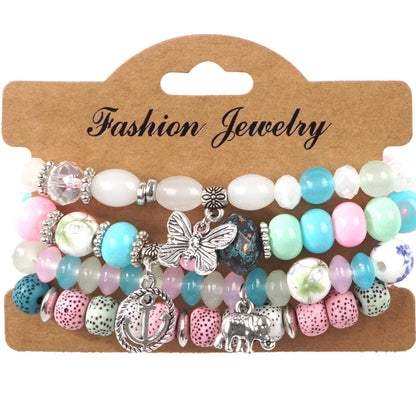 European and American Cross-Border Hot-Selling New Bohemian Bracelets Creative Tassel Multi-Layer Beaded Bracelets Fashion Jewelry