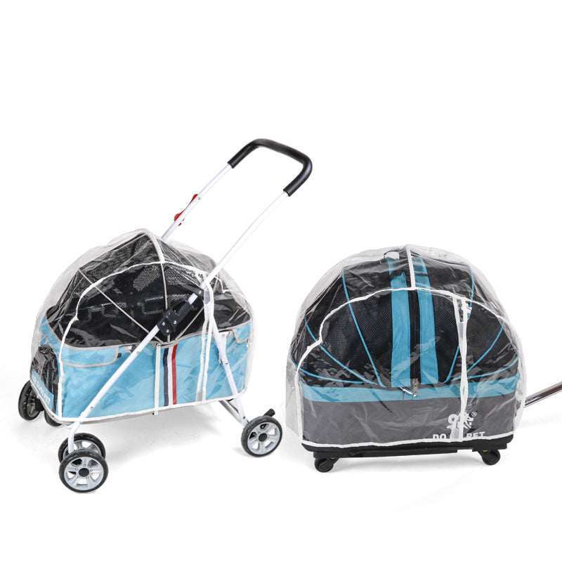 Dodopet Universal Pet Stroller Rain Cover Stroller Raincoat Dog Stroller Rain Cover Warm and Weatherproof