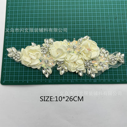 Rhinestone Flower Decoration Dress Wedding Dress